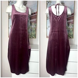 GAP Mauve Velvet Midi Slip Dress Size Small